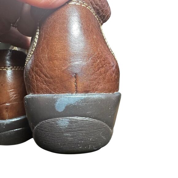 Softspots Aeryn Slip-On Shoes 7.5 Narrow Brown Leather Suede Comfort Casual - Picture 8 of 11